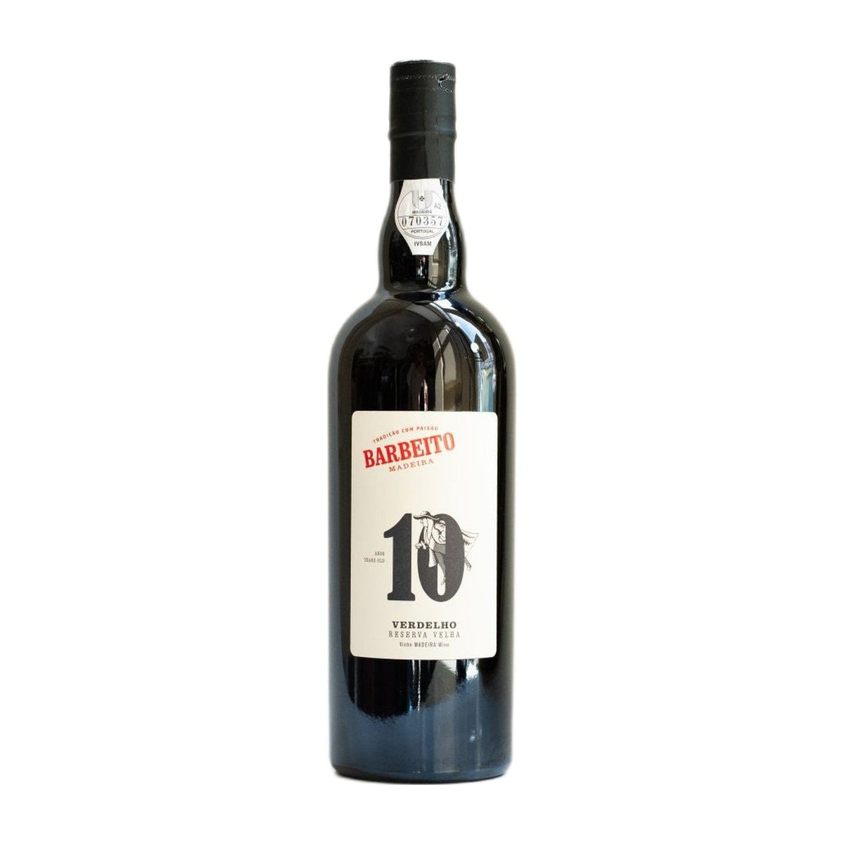 Bottle of Barbeito 10 Year Old Verdelho Madeira wine