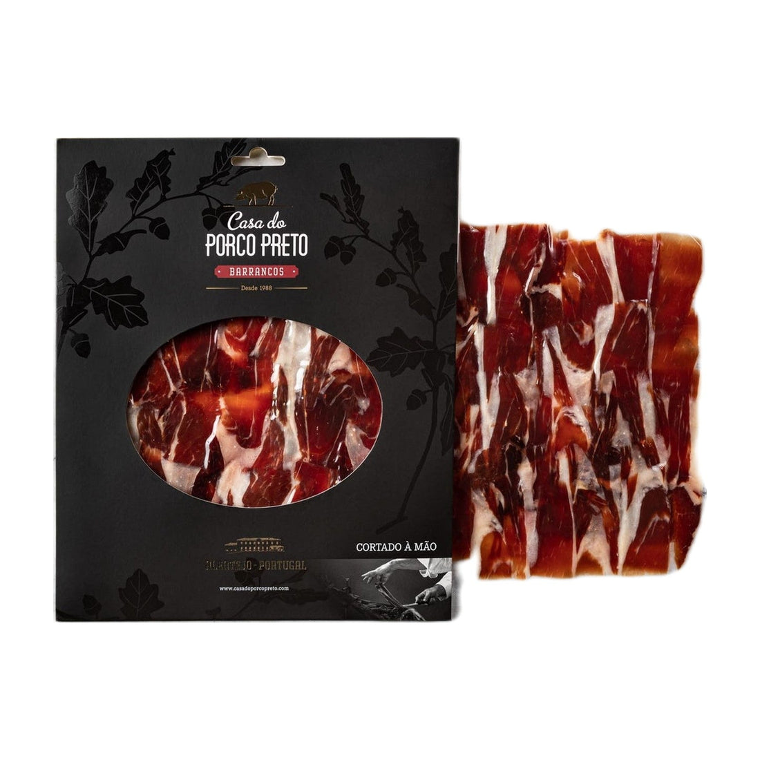 Hand-cut acorn-fed presunto de bolota from Casa do Porco Preto, a food souvenir to bring back from Lisbon