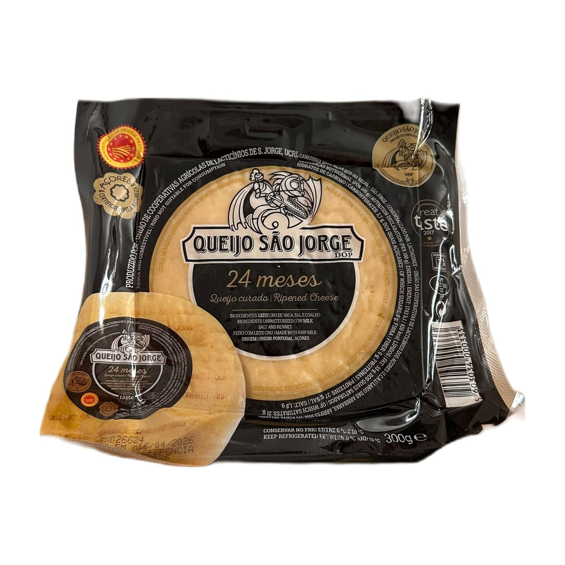 Queijo São Jorge DOP aged 24 months, a cow's milk cheese from the Azores