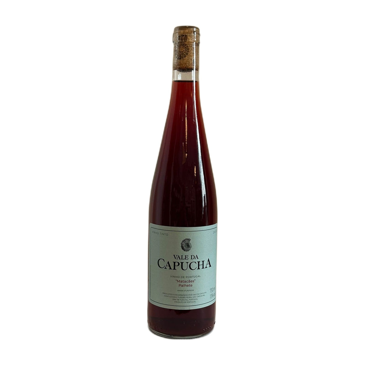 Bottle of Vale da Capucha Palhete 2023, a Portuguese low-intervention pale red from the Lisboa region