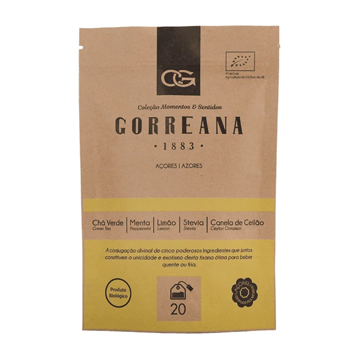 Chá Verde+ Menta + Limão + Canela + Stevia
