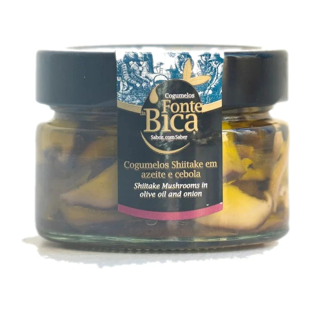 Shiitake em azeite com cebola
