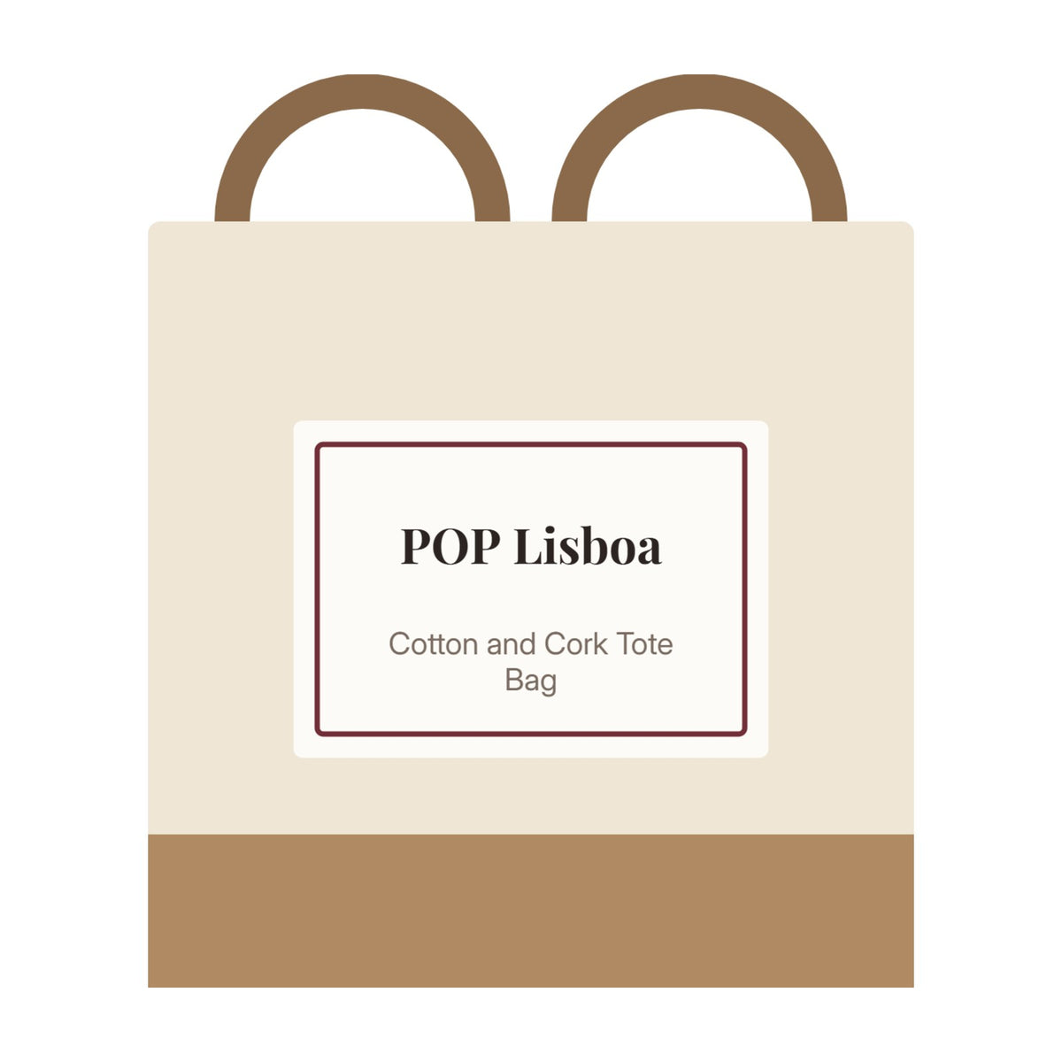 POP Cotton and Cork Tote Bag
